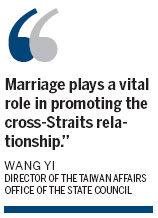 Group helps couples solve cross-Straits difficulties