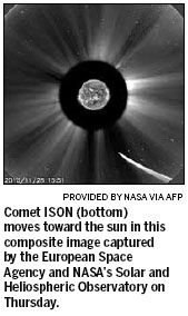 Astronomers say solar orbit likely melted comet