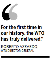WTO 'delivered' with breakthrough on Doha round