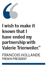 Hollande, first lady Trierweiler break up