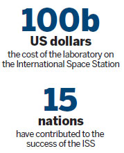 Spacewalking cosmonauts launch satellite