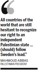 Sweden recognizes Palestine