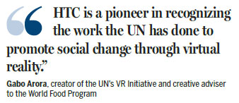 HTC eyes positive impact of VR to promote UN development goals