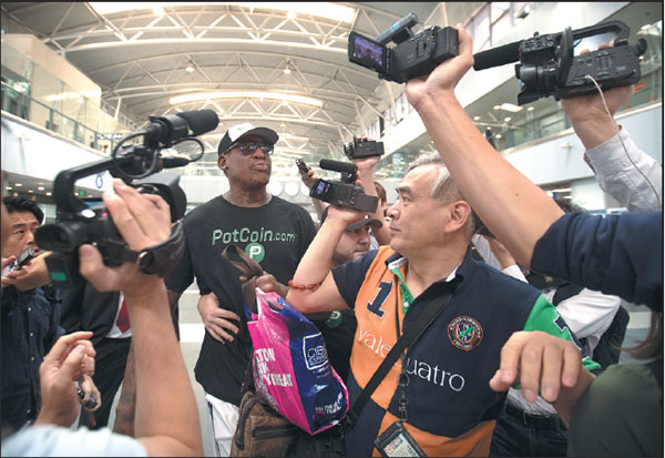 Former NBA star visits Pyongyang