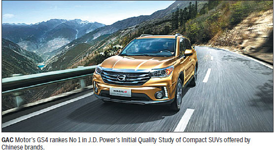 GAC Motor drives of with the honors in top auto survey
