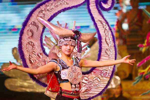 Dancers perform tourism dance 'Tengchong Dream' in China's Yunnan