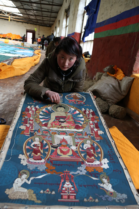 Living master of thangka