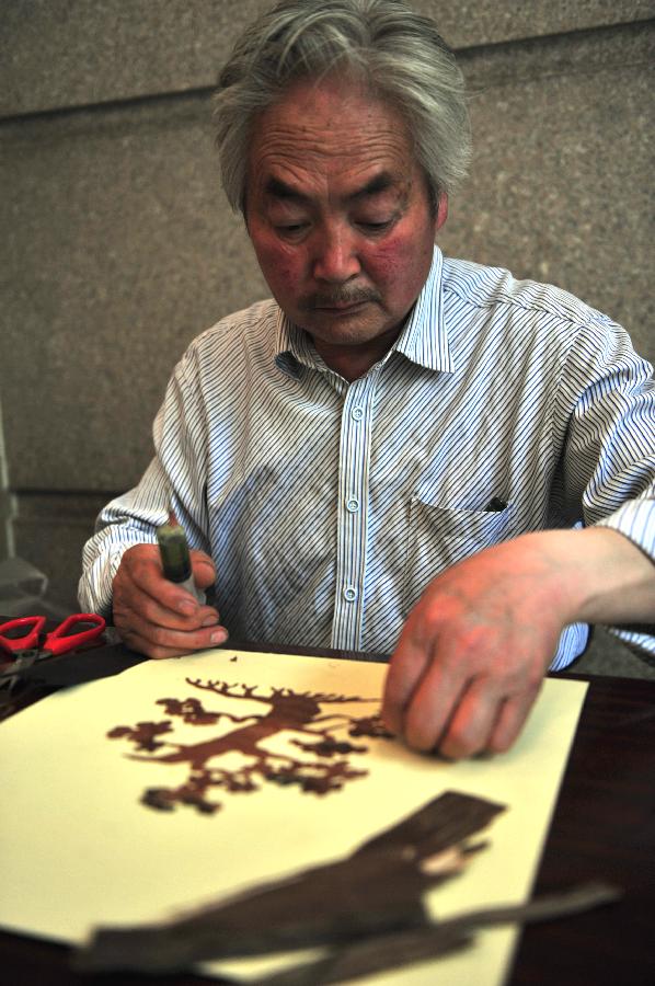 Bark paintings on display at Gansu Provincial Art Museum