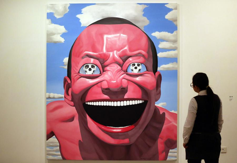 Yue's 'Big Face' art show opens in Nanjing