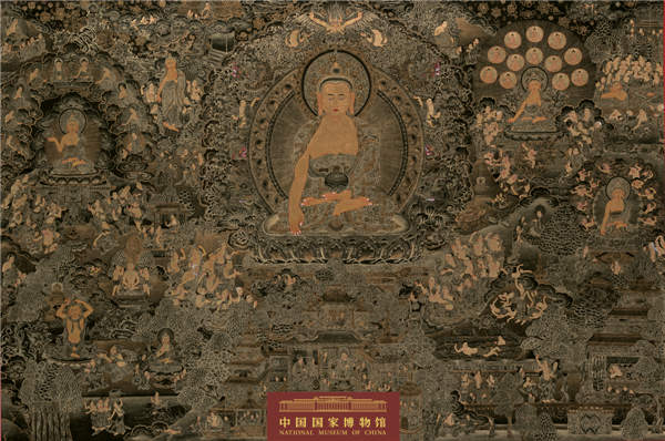 Thangka master on view