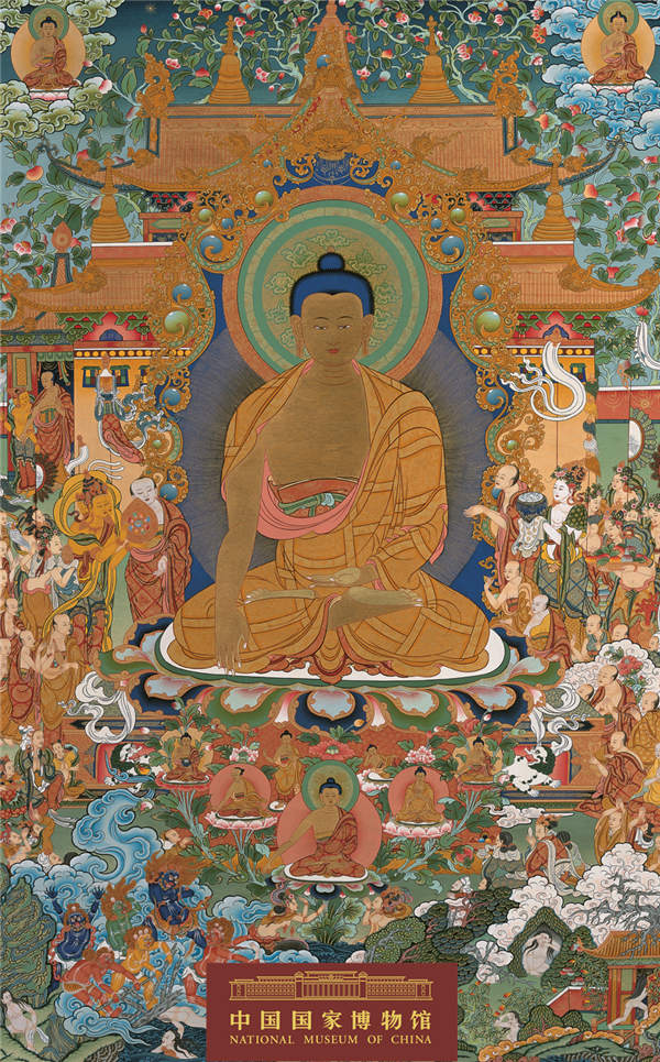 Thangka master on view