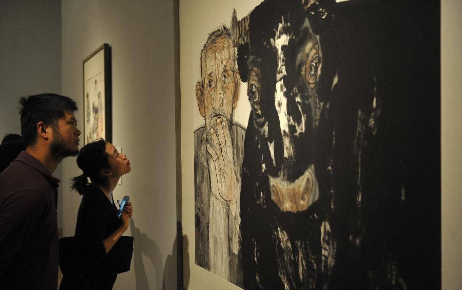 Ink painting and sculpture exhibition held in Beijing