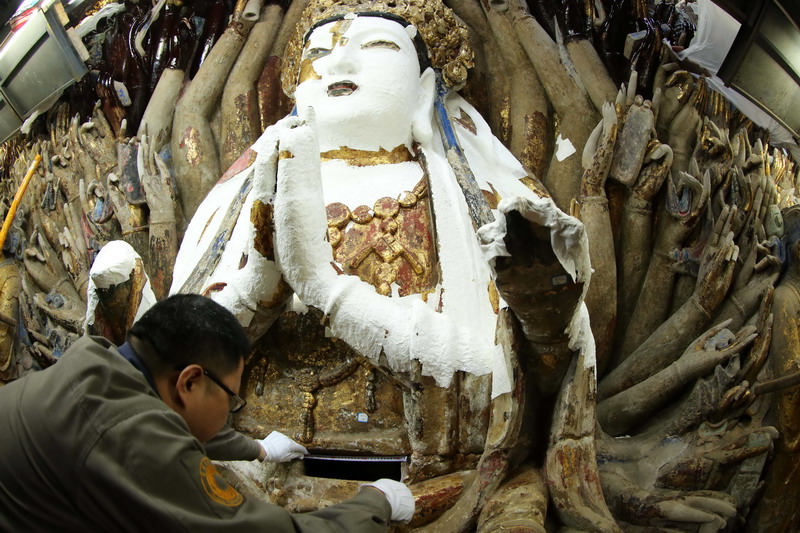 More Qianshou Guanyin sculpture secrets discovered