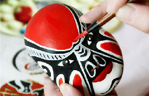 World Cup on eggshell carving handicrafts