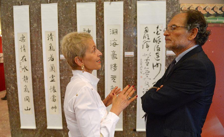 Chinese calligraphy, painting exhibition opens in Albania