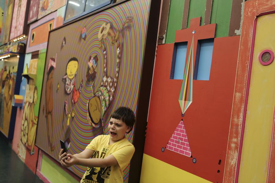 Twin artists 'Os Gemeos' hold exhibition in Sao Paulo