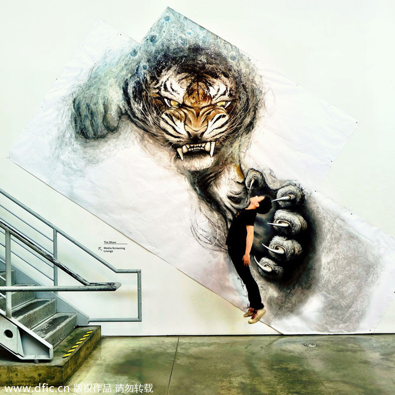 Vancouver-based artist creates 3D animal murals