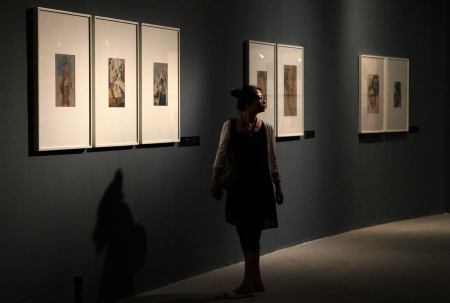 Si Tuqiao's artworks displayed in Beijing