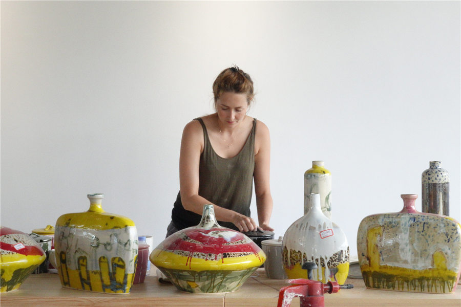 Artists create amazing works using traditional ceramics