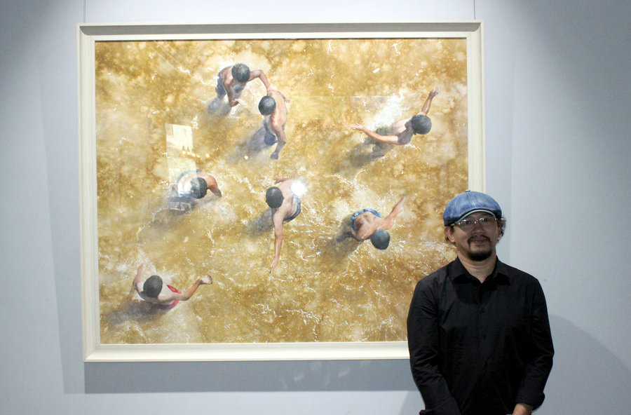 Artists from Asia display watercolors in Suzhou