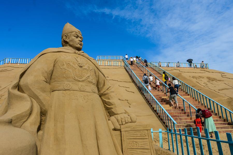 Zhejiang's Zhoushan in full swing for sand sculpture festival