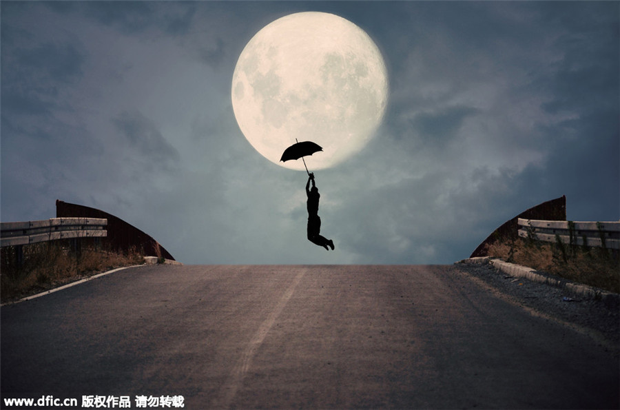 The moon shines on optical illusions for Mid-Autumn Festival