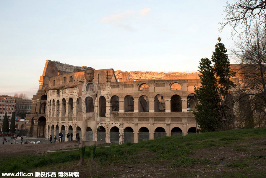 US body paint artist blends people into iconic sights