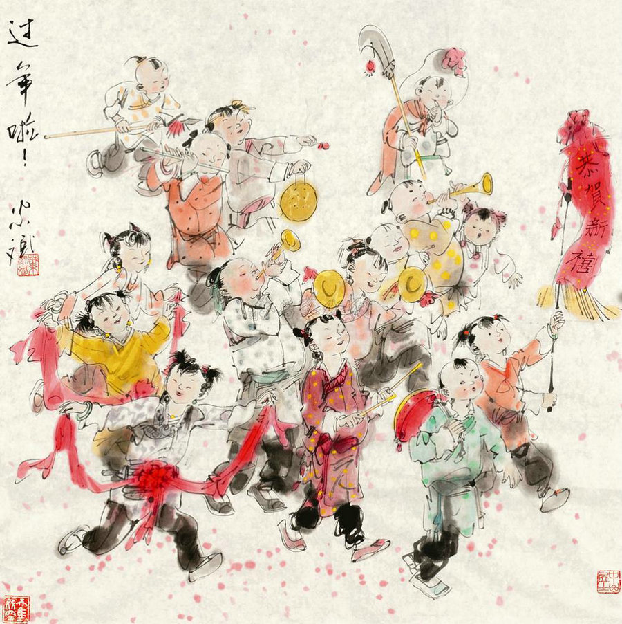 Spring Festival in the eyes of Chinese painters