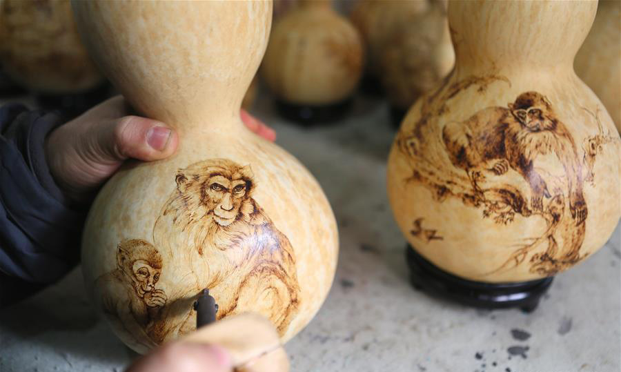 Artists use many techniques to create New Year monkeys