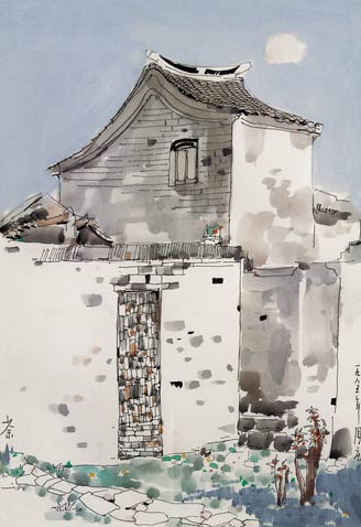 Wu Guanzhong's portrayal of water town draws record bid