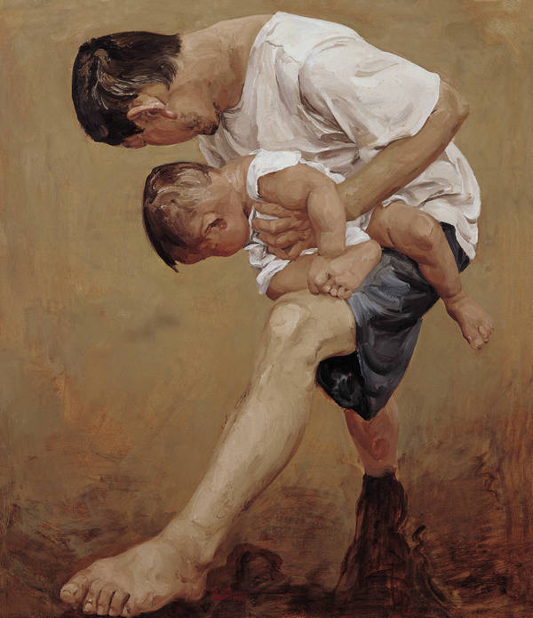 Fathers depicted by famous Chinese painters