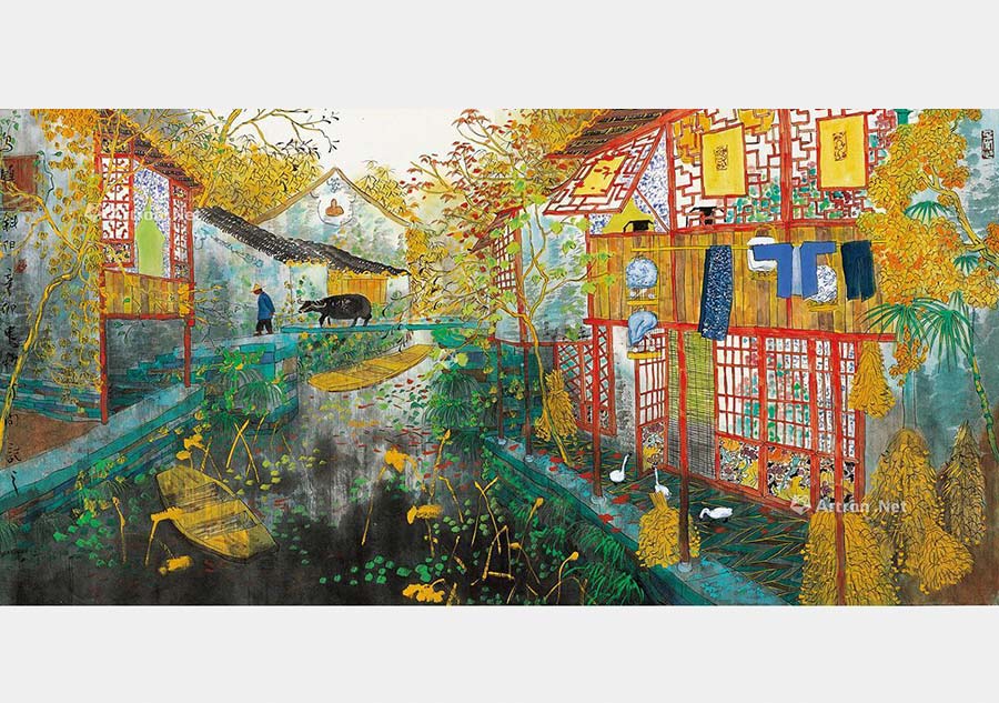 Watertown Wuzhen under painters' brush