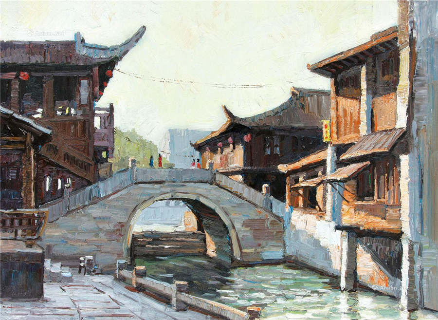 Watertown Wuzhen under painters' brush