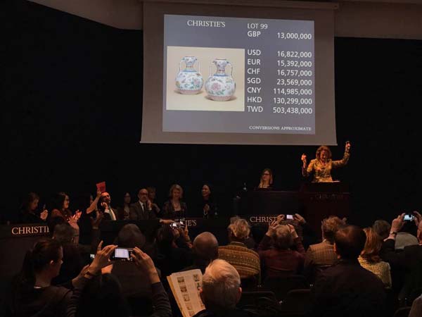 Pair of rare Chinese vases sell in London for 14 million pounds