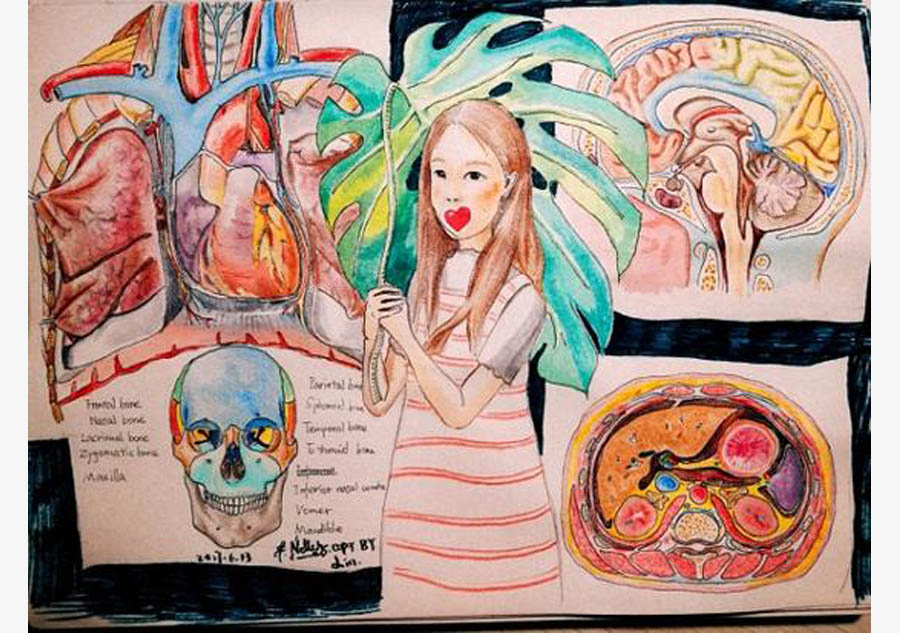 Medical student displays artistic talent to mark graduation