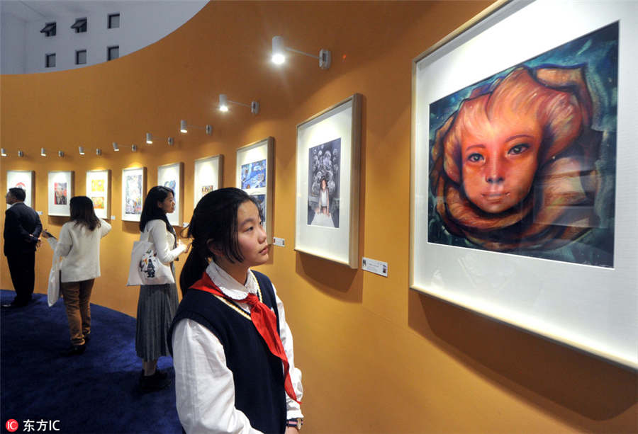 Original illustration works go on display in Shanghai