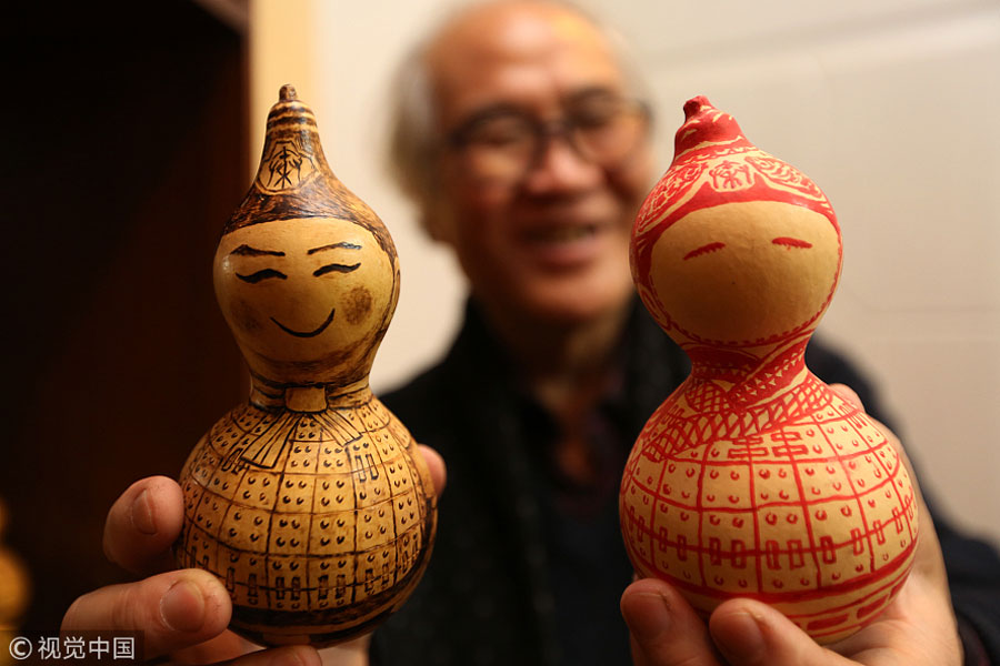 Calabash carving shows Xi'an culture
