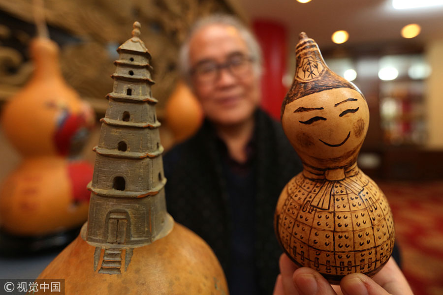 Calabash carving shows Xi'an culture