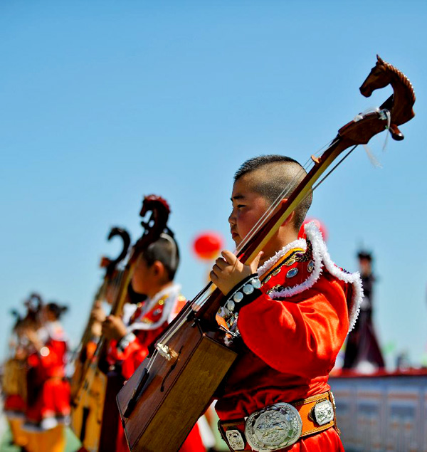 Nadam fair opens in West Ujimqin Banner, China's Inner Mongolia