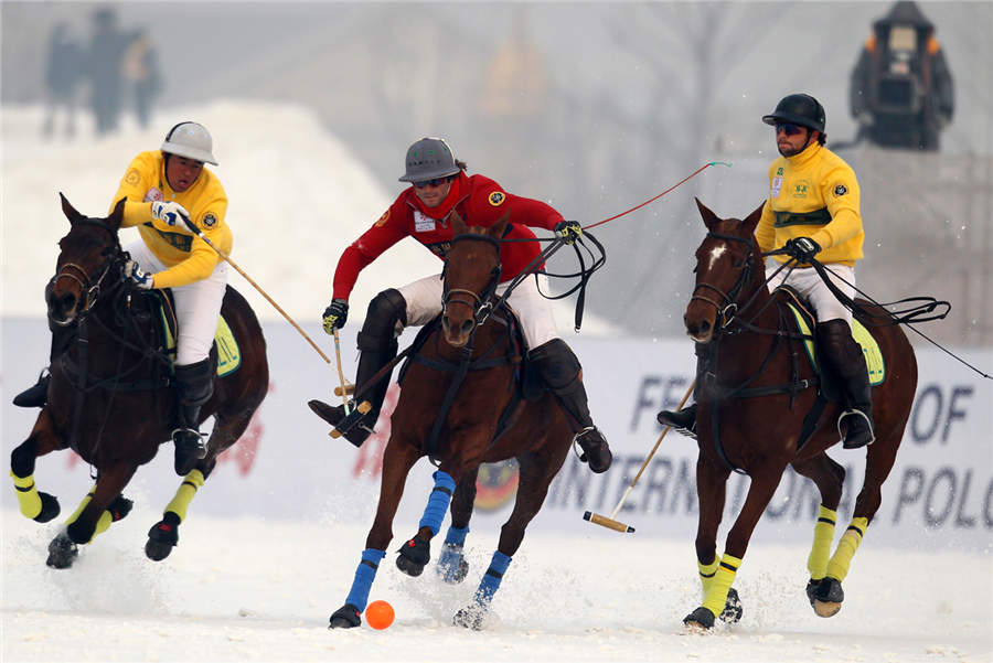 Tianjin hosts Snow Polo World Cup 2014