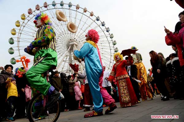 Spring Festival celebration at Beijing temple fair