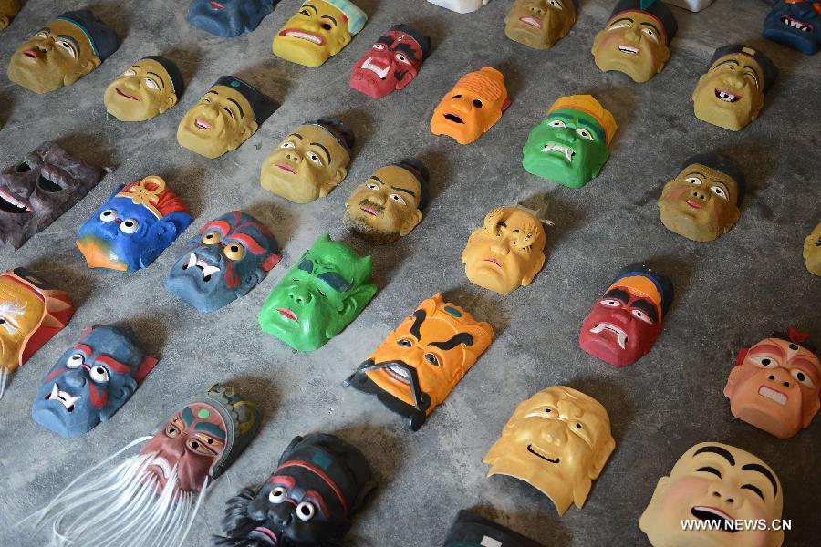 Nuo Opera mask workshop in Hubei