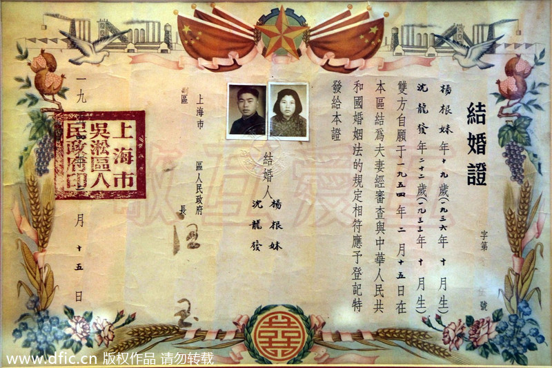 Marriage certificates show historical changes