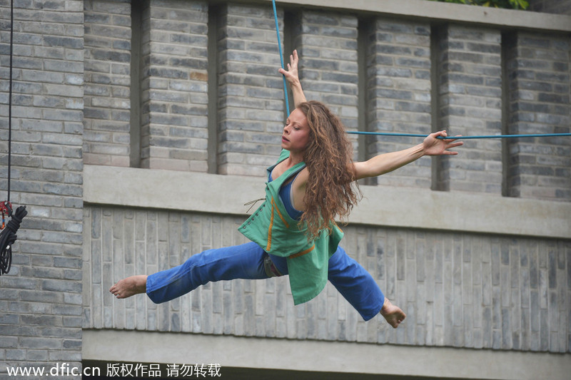 Aerial dance wows spectators