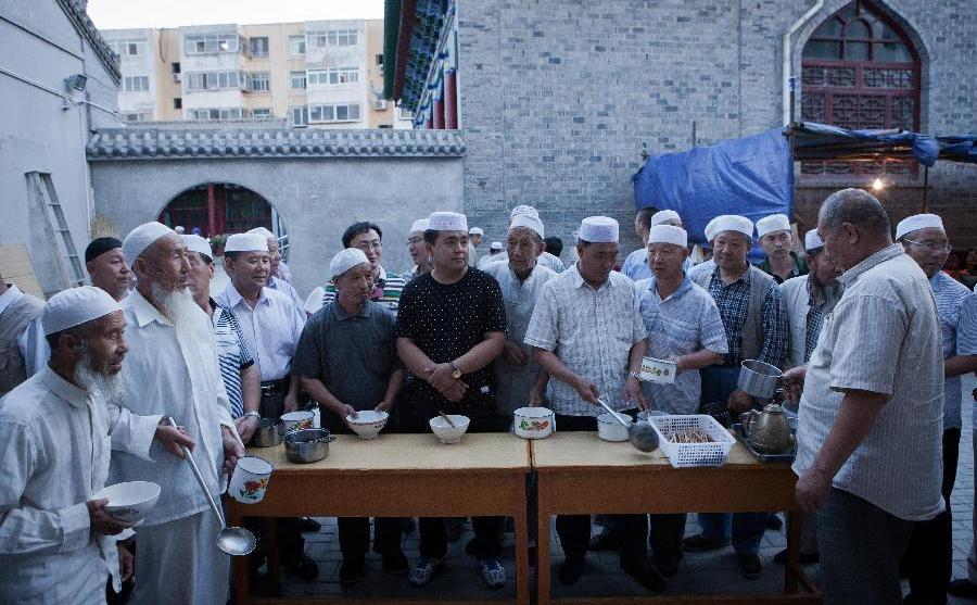 Ancient-style Qingzhenzhongsi Mosque in Yinchuan, China