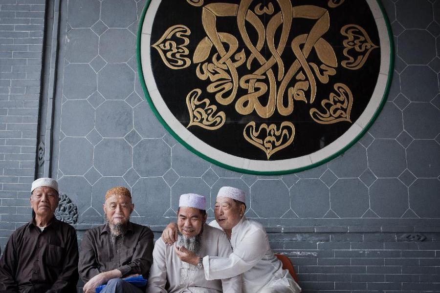 Ancient-style Qingzhenzhongsi Mosque in Yinchuan, China