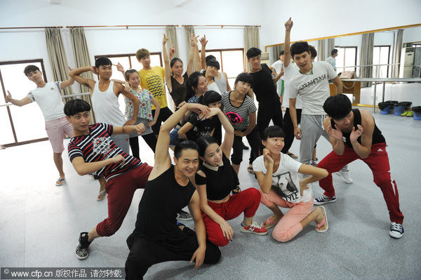 Young members of a rural art troupe