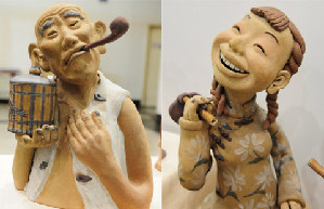 Handmade clay sculptures to welcome Teacher's Day