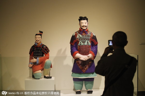 Colorful Qin Terracotta Figures exhibition in Xi'an