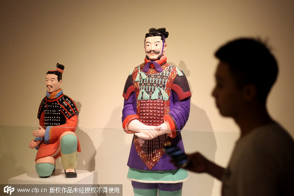 Colorful Qin Terracotta Figures exhibition in Xi'an